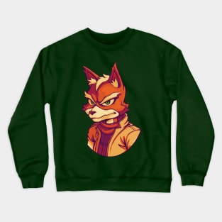 Cartoon Fox Crewneck Sweatshirt